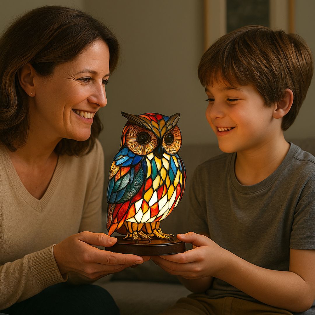 GlowOwl - handgefertigte Lampe, die Herzen zum Leuchten bringt