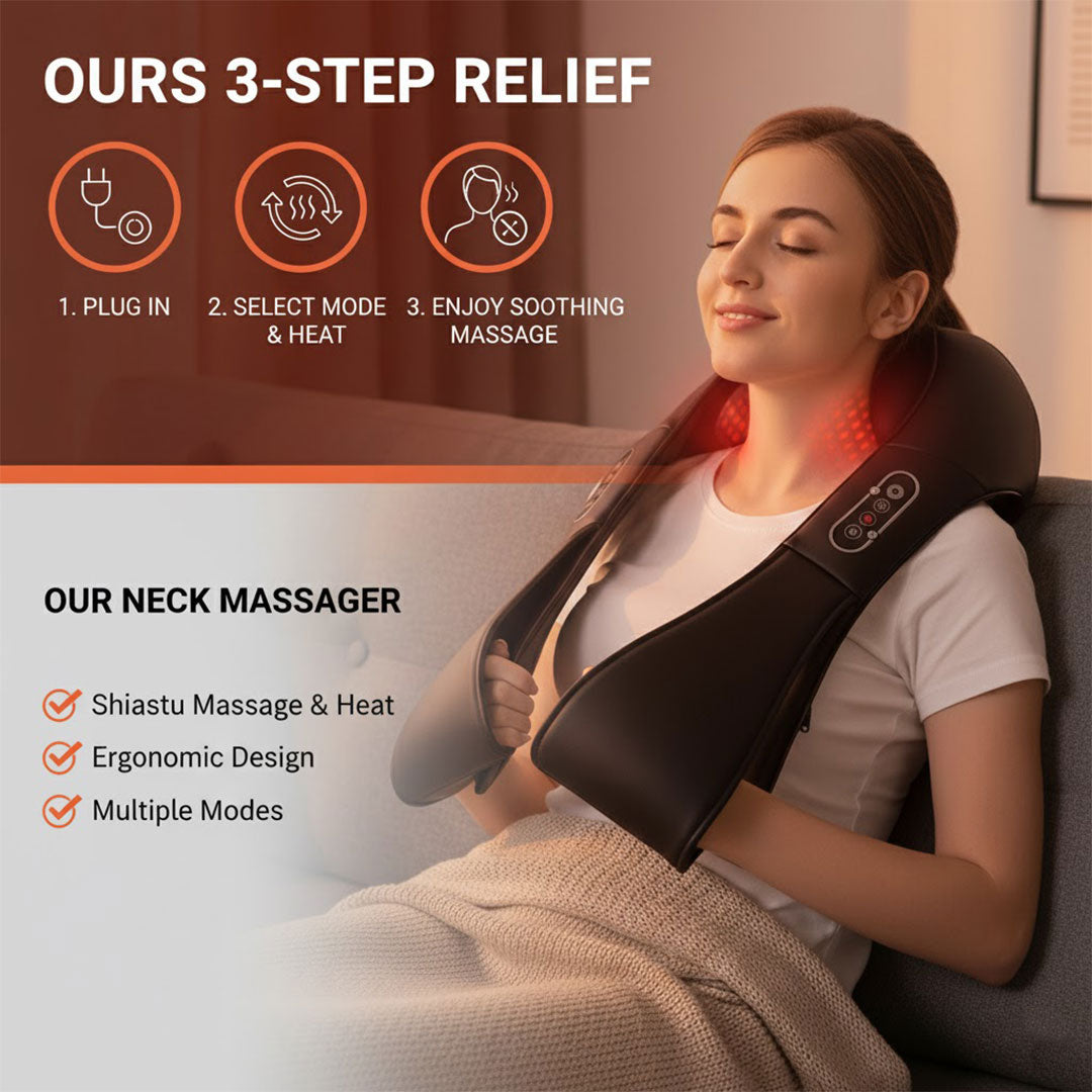 Nacken- und Schultermassager - Shiatsu - Beheizt