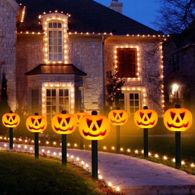 Outdoor Kürbislichter | Solarbetrieben | LED | Halloween Gartenlichter | Halloween Lichter für draußen