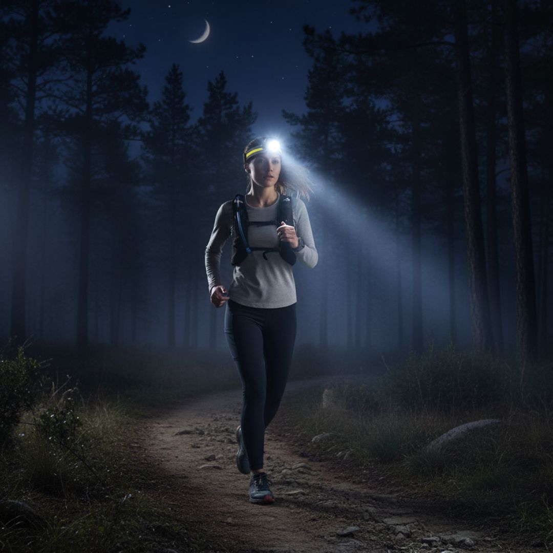 Profi Stirnlampe 1000 Lumen einschließlich roter Lichtmodi