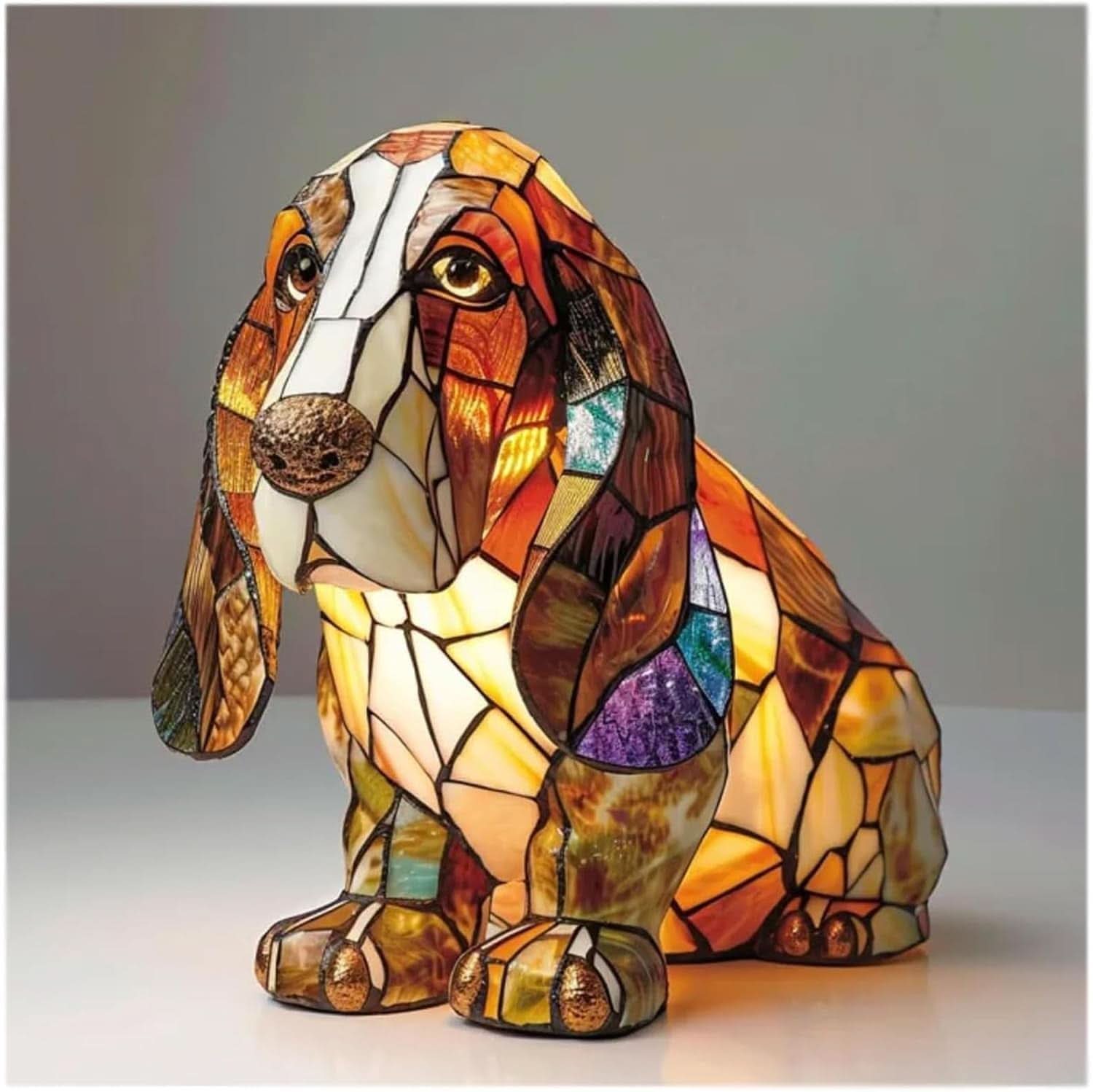 SHIMMER STATUE – Künstlerische LED-Nachtlampe mit Hunderassen-Motiv