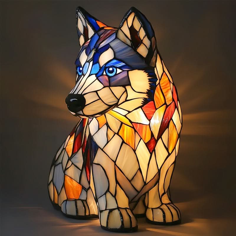 SHIMMER STATUE – Künstlerische LED-Nachtlampe mit Hunderassen-Motiv