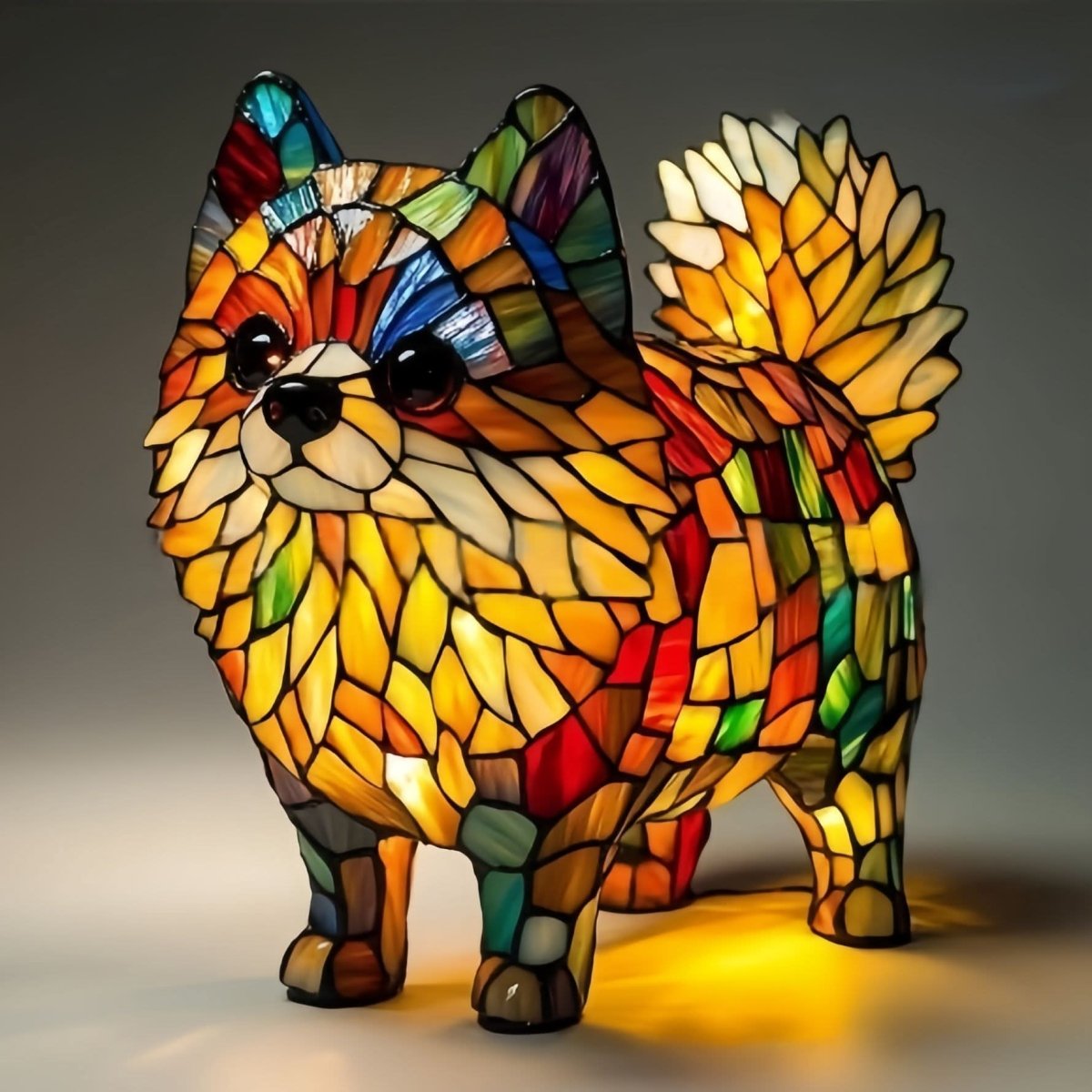SHIMMER STATUE – Künstlerische LED-Nachtlampe mit Hunderassen-Motiv