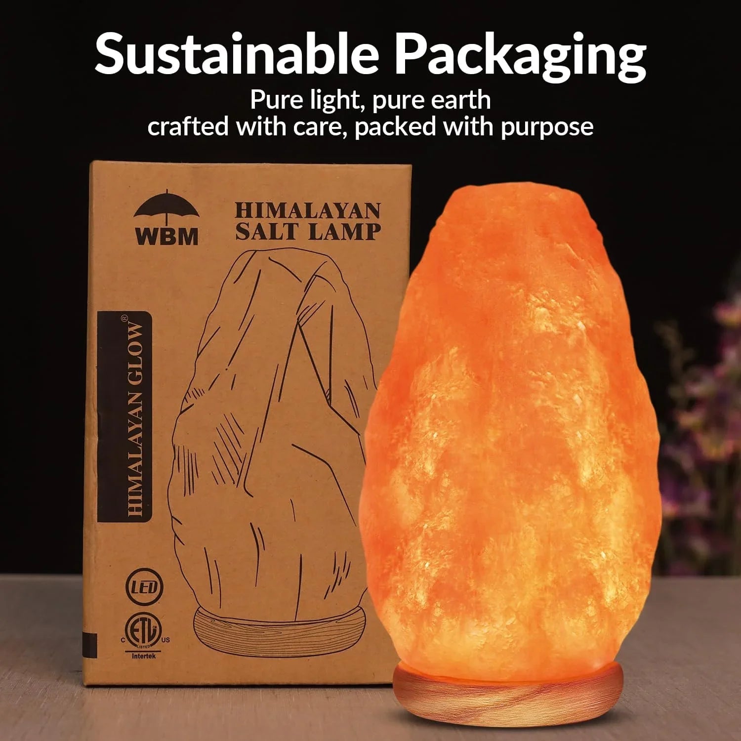 Himalaya-Salzlampe - USB-Betrieb - Kristall-Design