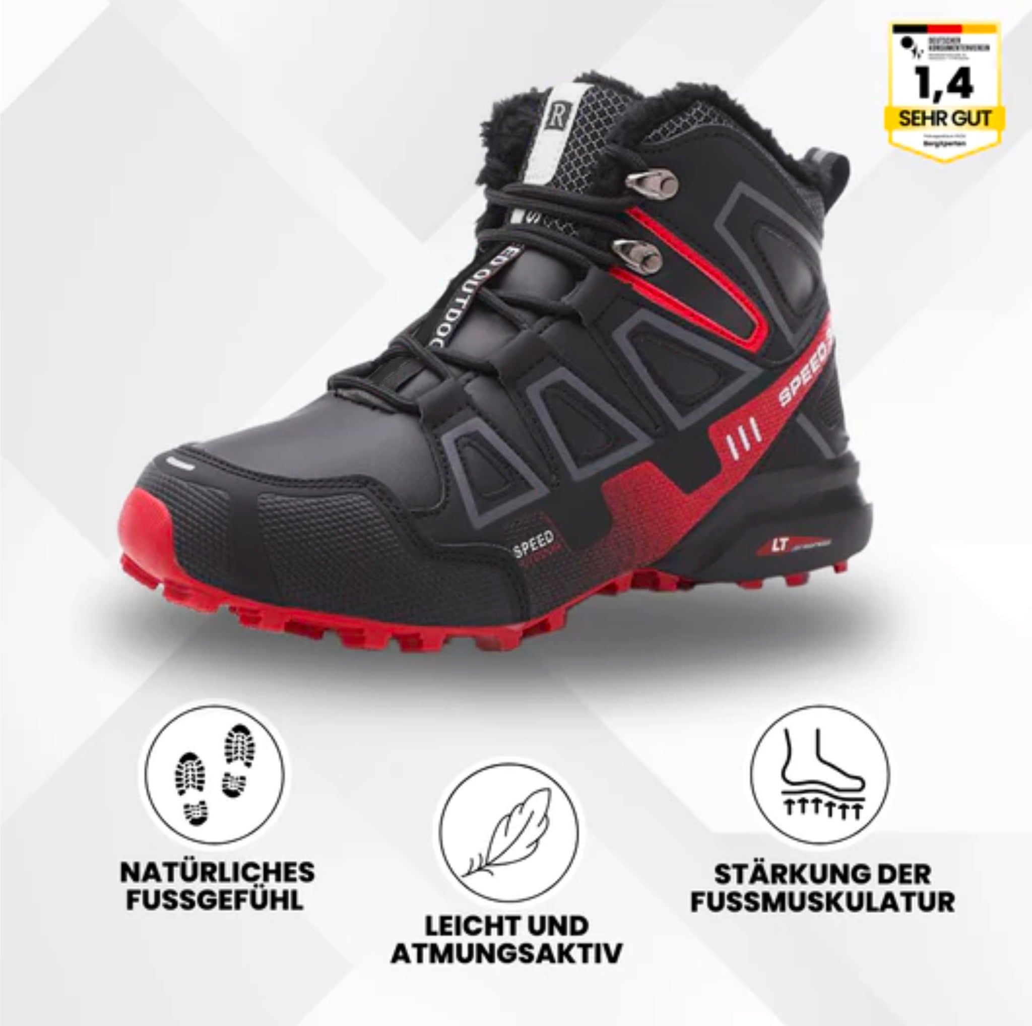 OrthoTrekking Pro Hallux – Ergonomische Hallux Valgus Wander- und Trekking Schuhe
