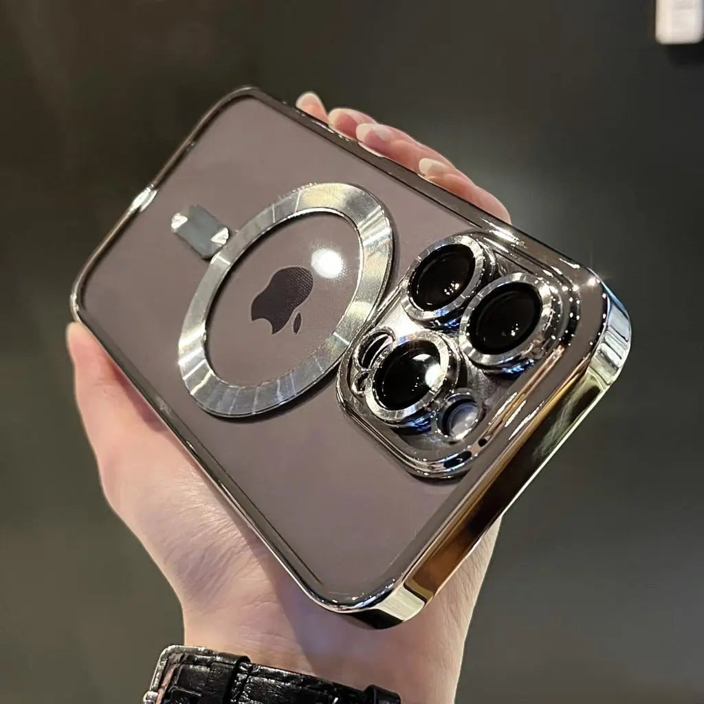 Plating Clear Soft Magnetic Case für iPhone