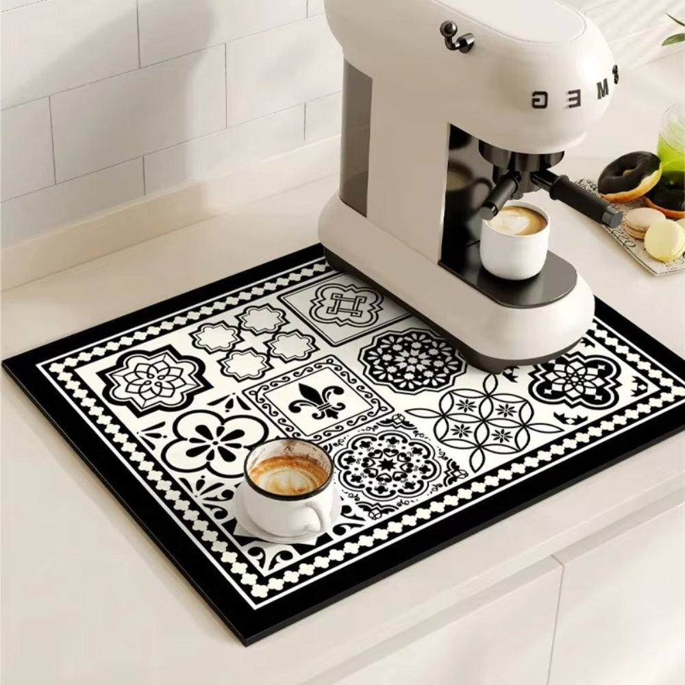 Retro-Fliesen-Design Absorbierende Kaffeemat