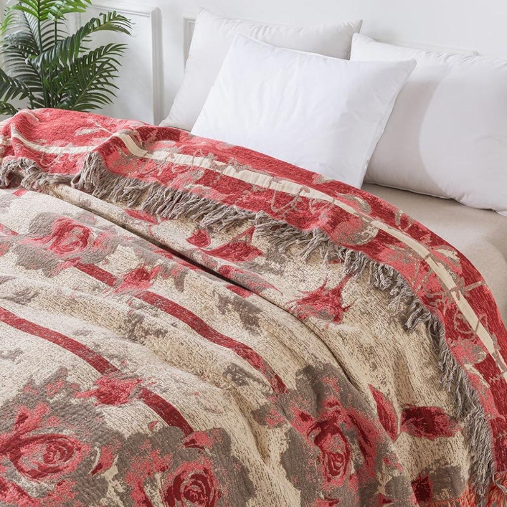 Rosewood Grace Wurfdecke aus Baumwolle