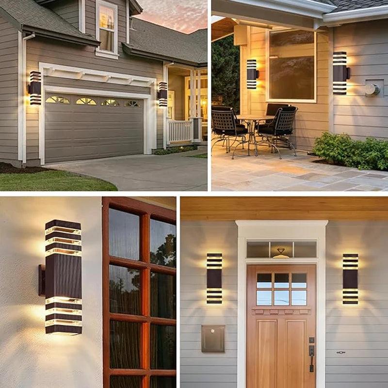 LumiBloc LED Außenwandleuchte | Auf- und Abwärts-Effekt | E27 Fassung | IP65 Wasserdicht | Modernes Design für Garten & Balkon