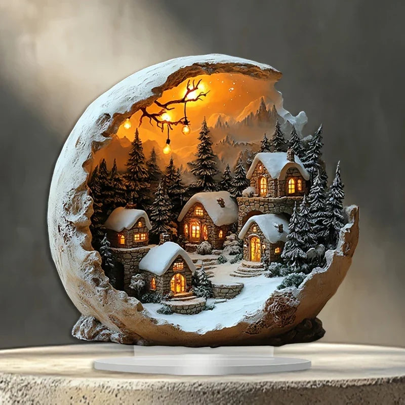 Weihnachtsdekoration Lunavia | Boho Design | Acryl Dekofigur | 23x20 cm