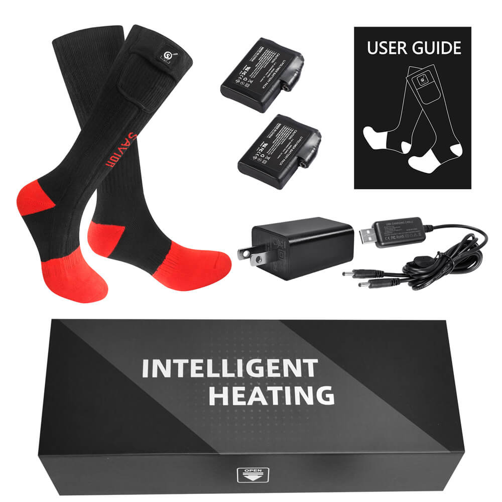 Savior Herren Damen 7.4V Batteriebetriebene Heizsocken