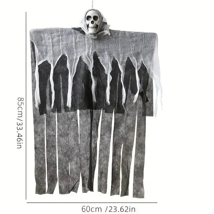 Schädel Dekoration - Gruselig hängender Schädel-Skelett für Halloween