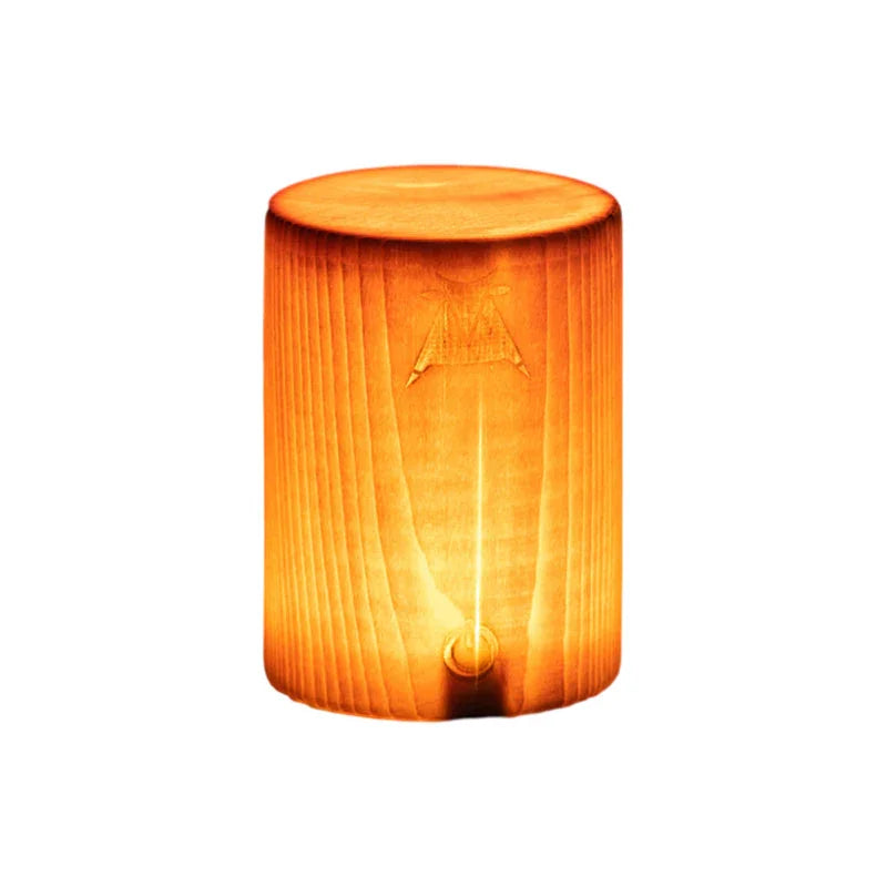 Tischlampe - Touch-Steuerung - Holzfinish