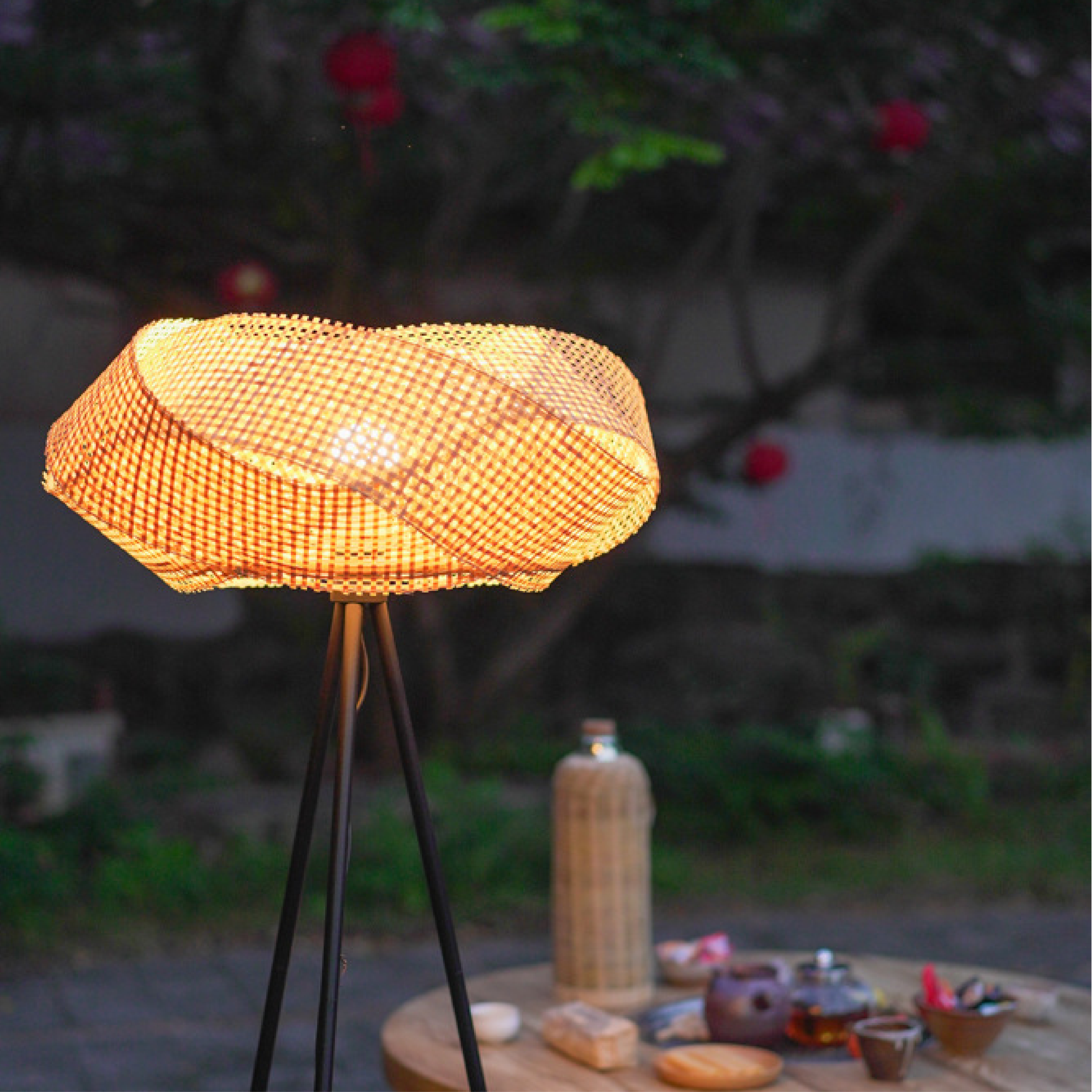 Bambus Stehlampe