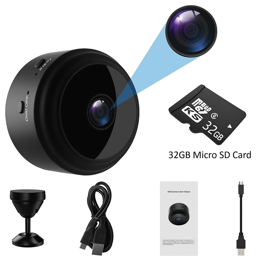 Überwachungskamera WLAN Mini mit Nachtsicht