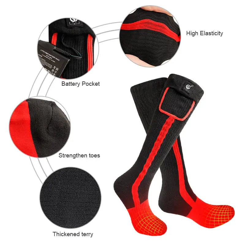 Savior Männer Frauen beheizte Socken für Outdoor-Sportarten