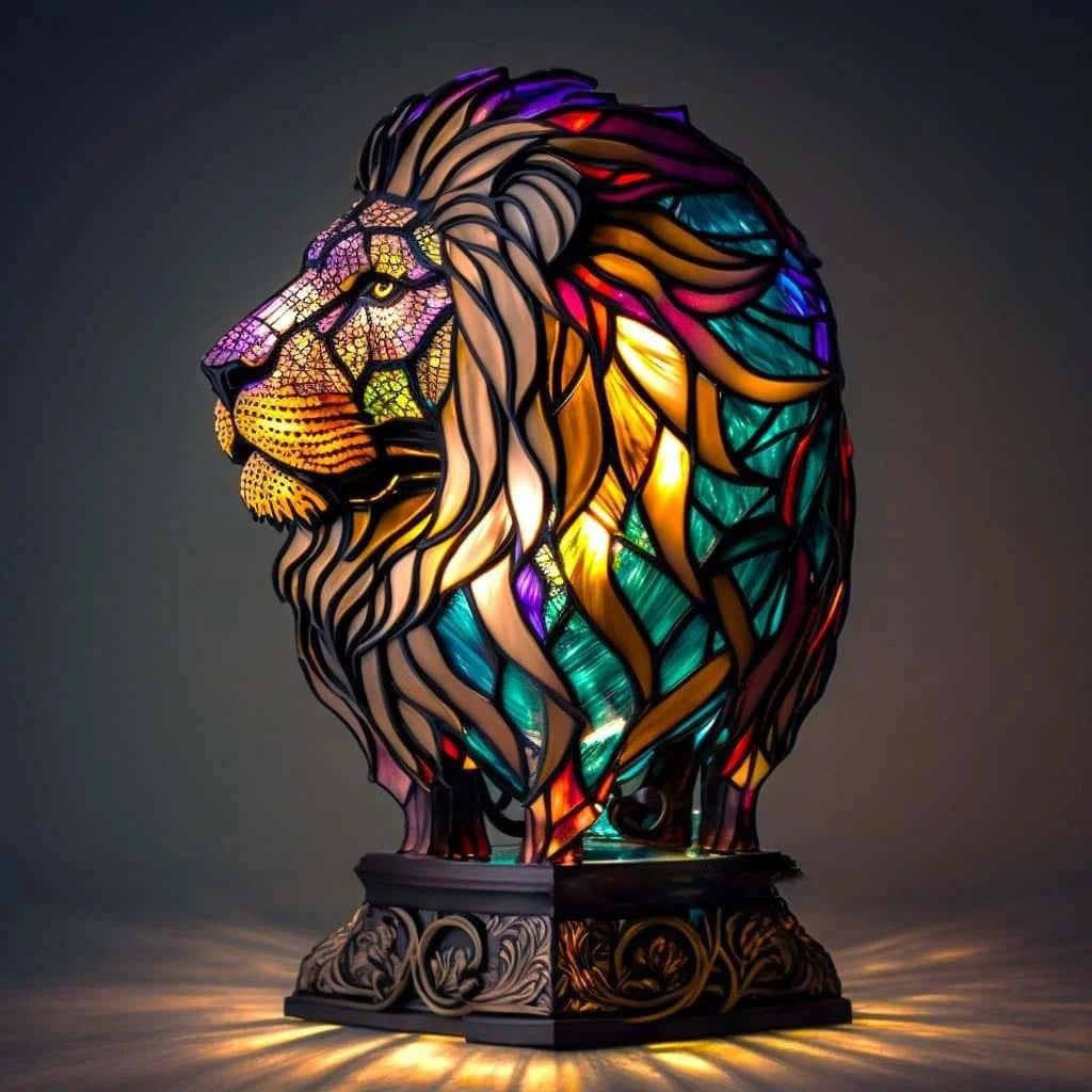 Tischlampe Glas Kunst Tier Design