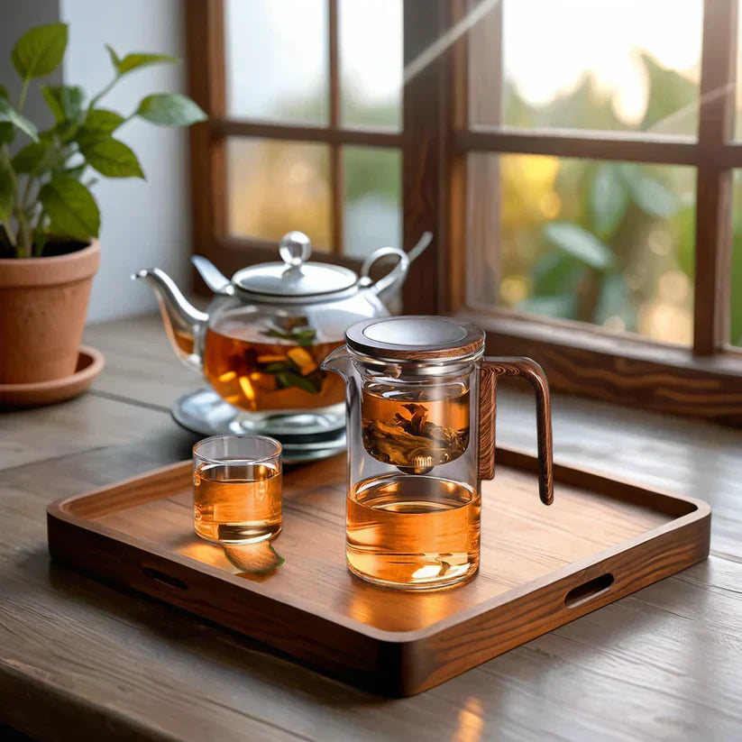 Glas Teekanne mit Sieb | PureTee