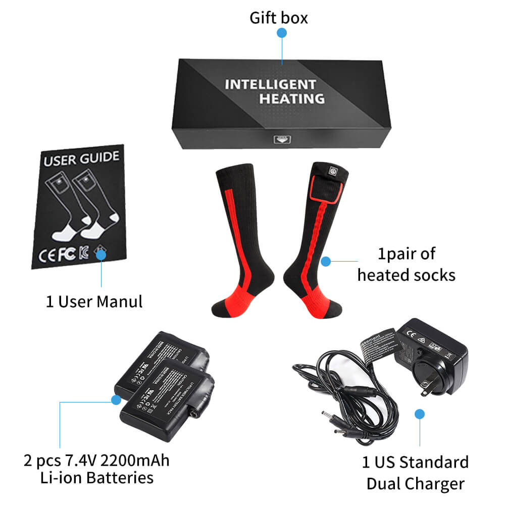 Savior Männer Frauen beheizte Socken für Outdoor-Sportarten