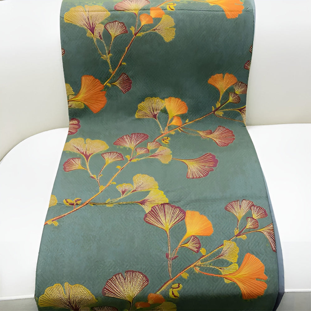 Jacquard Floral Ginkgo-Blätter Wendebettdecke