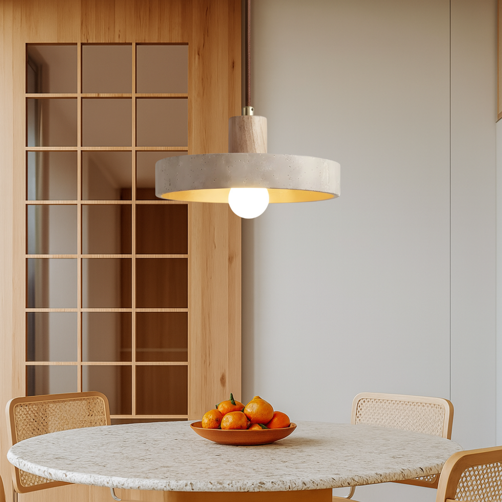 Travertin Bauhaus Pendelleuchte