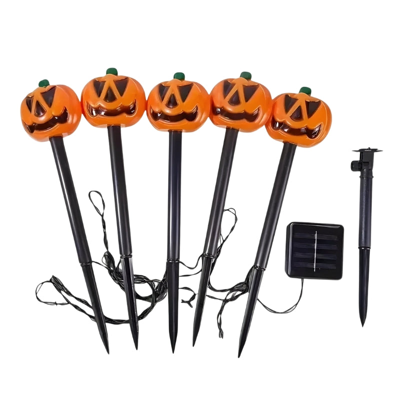 Outdoor Kürbislichter | Solarbetrieben | LED | Halloween Gartenlichter | Halloween Lichter für draußen