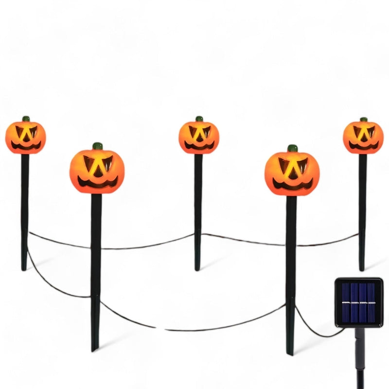 Outdoor Kürbislichter | Solarbetrieben | LED | Halloween Gartenlichter | Halloween Lichter für draußen