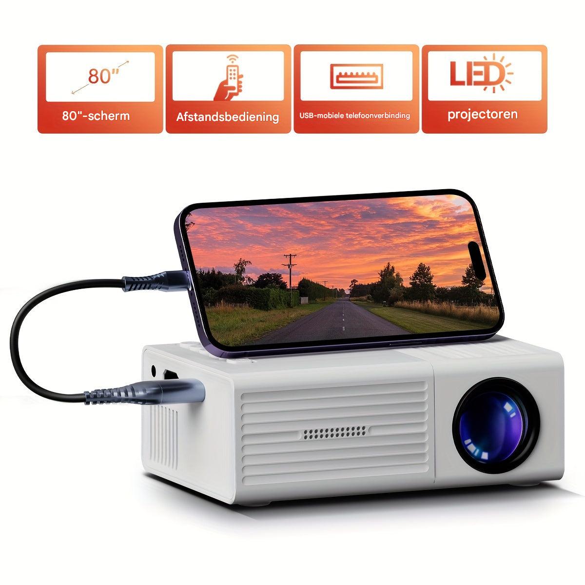 Mini-Projektor | LumoBeam | 3000 Lumen | Tragbar & Energieeffizient | HDMI & USB
