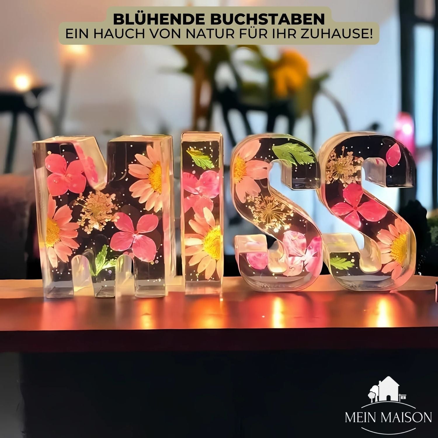 50% RABATT | FloraLetter™ - Florale Buchstabenlampen aus Harz