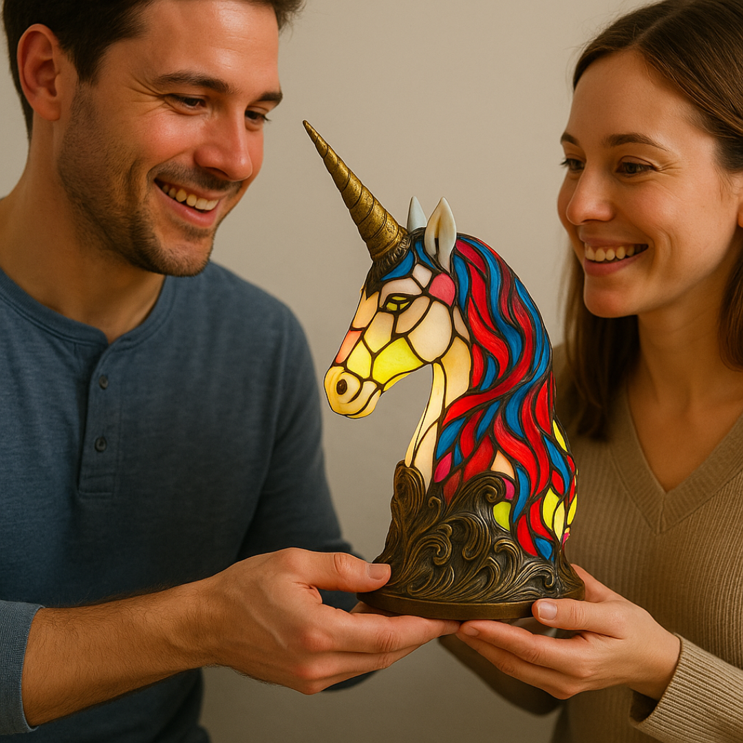 GlowUnicorn - handgefertigte Lampe, die Herzen zum Strahlen bringt