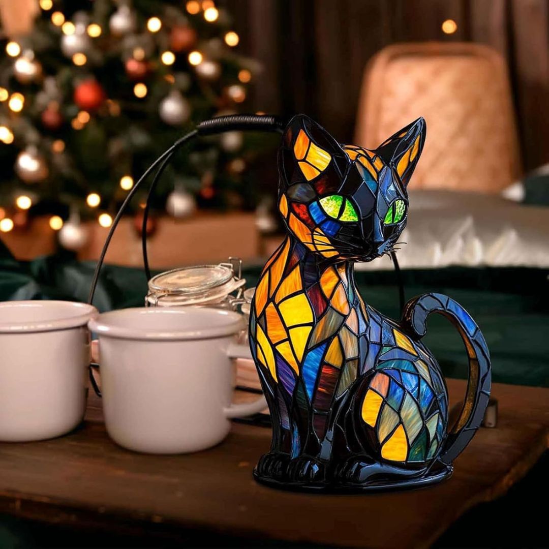 Leuchtende Katze – Die handgefertigte Lampe, die Herzen zum Strahlen bringt