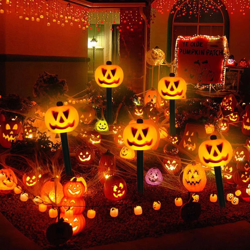 Outdoor Kürbislichter | Solarbetrieben | LED | Halloween Gartenlichter | Halloween Lichter für draußen