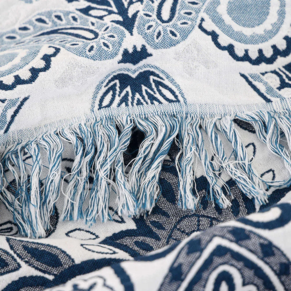 Paisley Traum Baumwolle Quasten Decke
