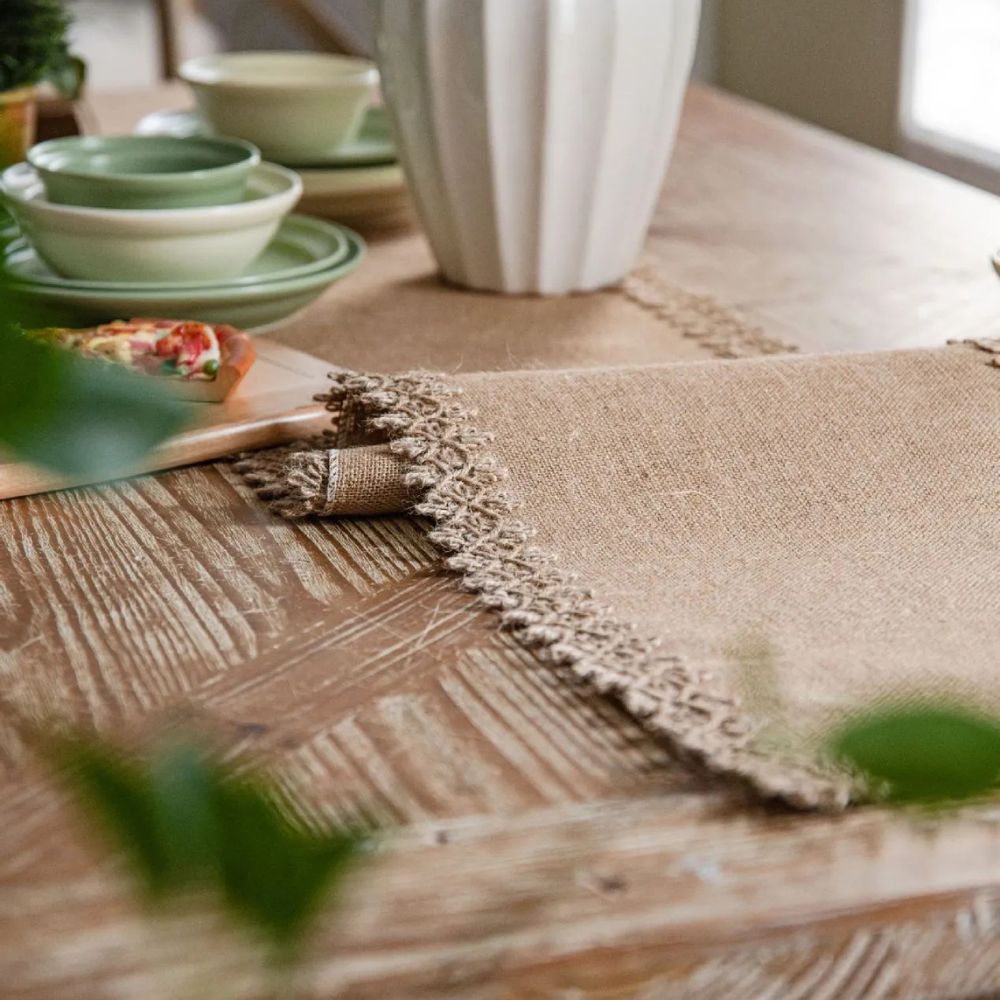 Jute Charm Boho Tischläufer