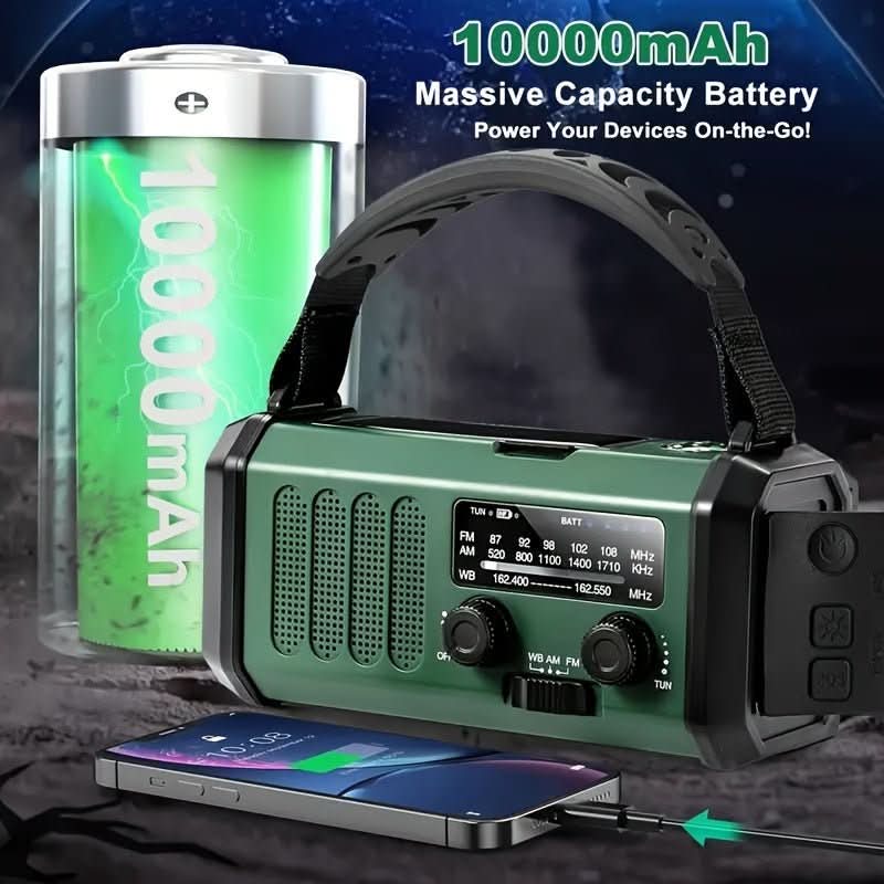 EcoPower Radio – Notfallradio mit Solar-, Taschenlampen- und USB-Ladefunktion
