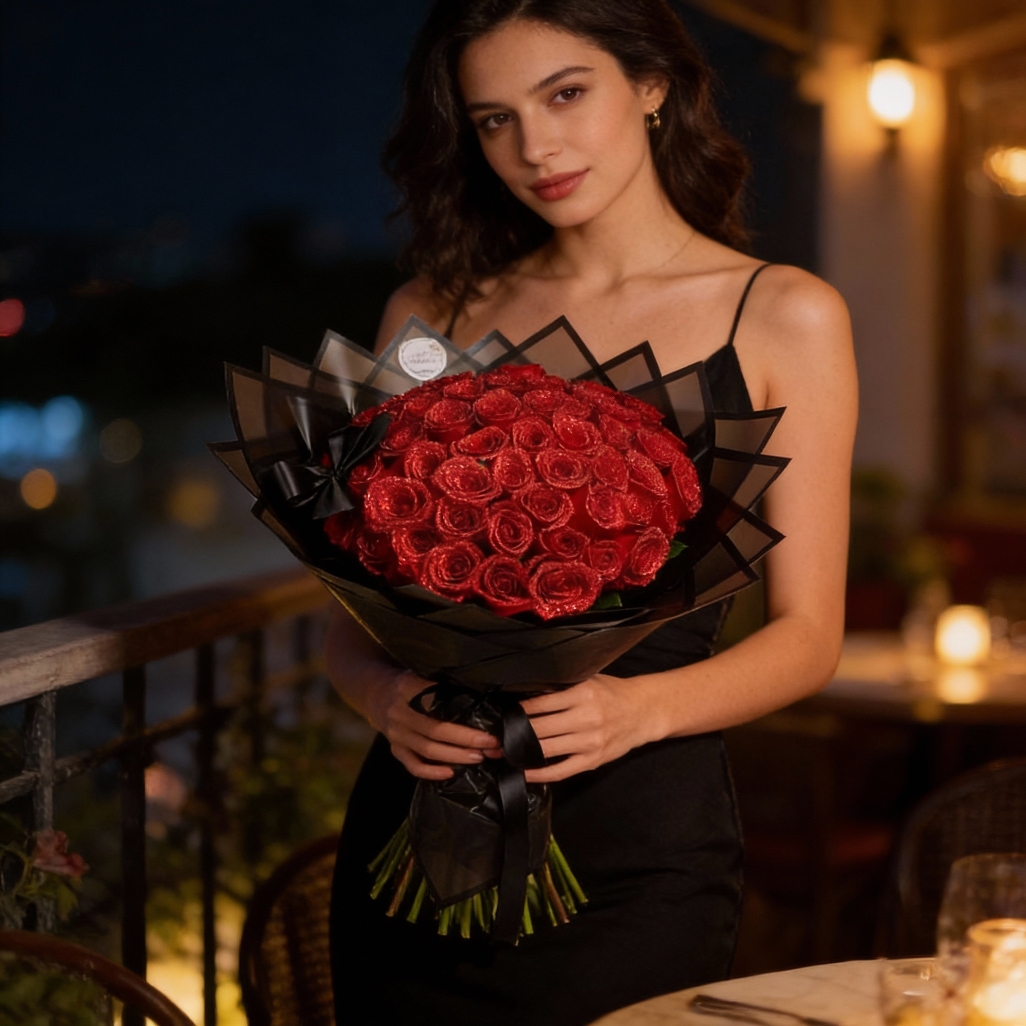 Ewige Glitzer-Rose | Handgefertigte Dekorative Kunstblume | Funkelndes Kristall-Finish | Exklusives Geschenkset für besondere Anlässe | Dauerhaft & Pflegefrei