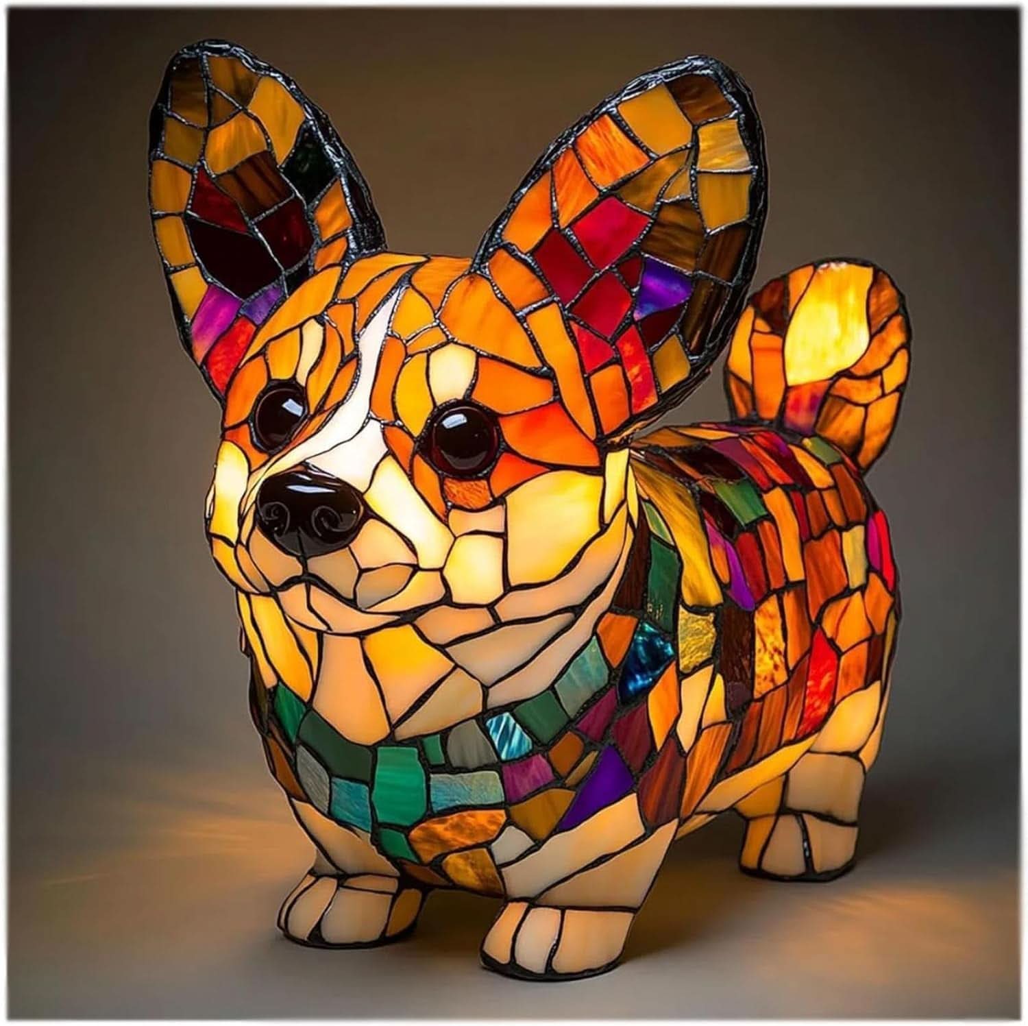 SHIMMER STATUE – Künstlerische LED-Nachtlampe mit Hunderassen-Motiv