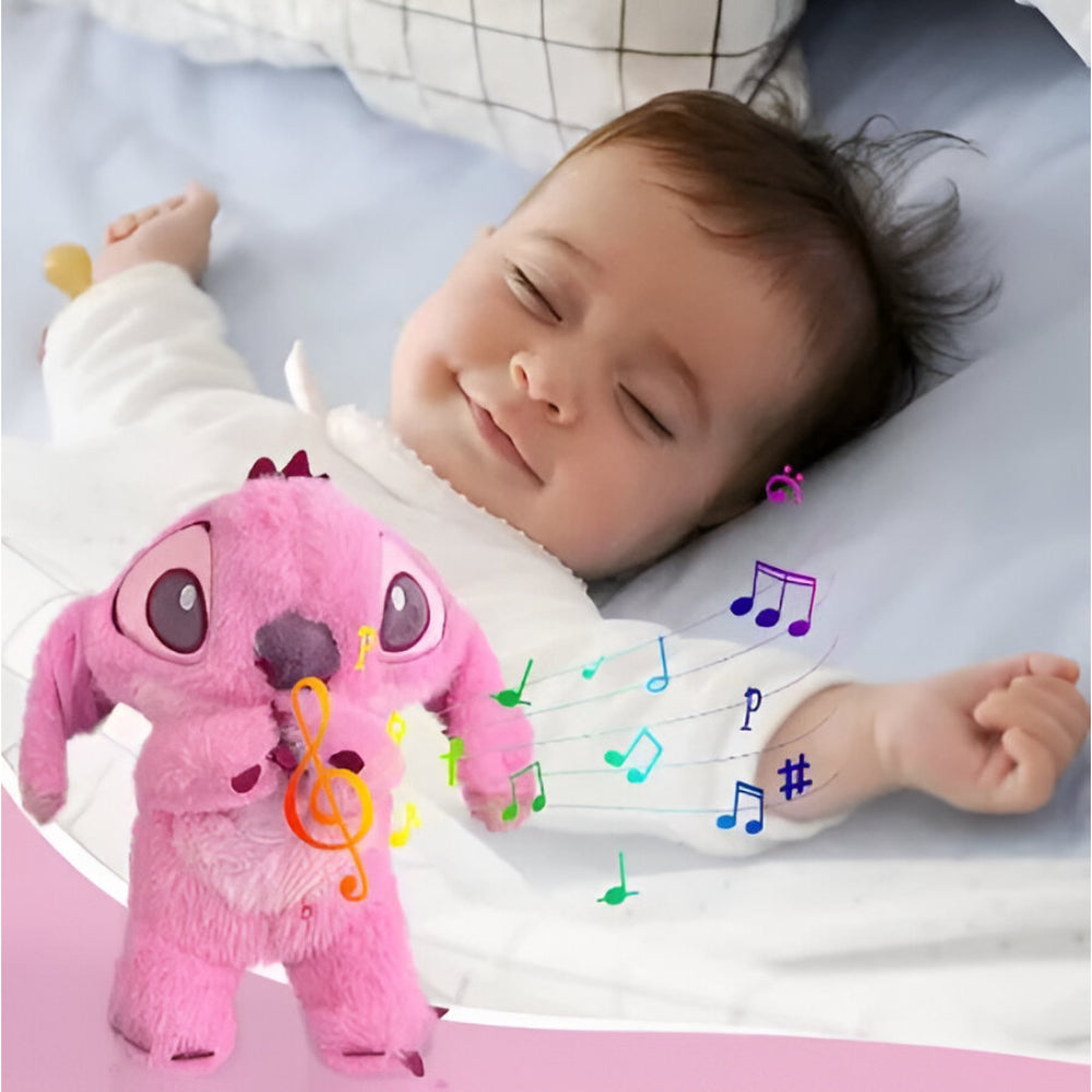 Kinder Kuscheltiere mit Licht und beruhigender Atmung