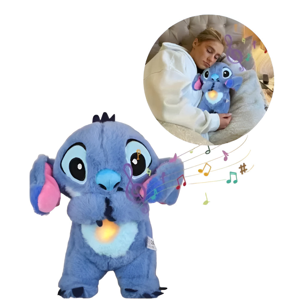 Kinder Kuscheltiere mit Licht und beruhigender Atmung