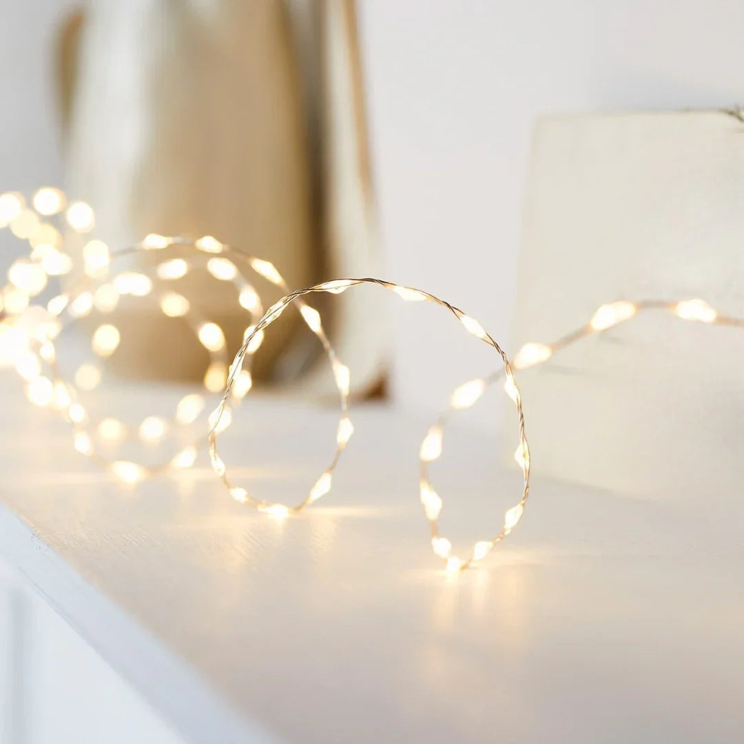 LED-Lichterkette - Weihnachtsdekoration - Warmweißes Licht