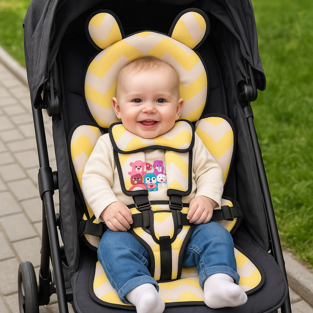 Tragbarer Baby-Reisesitz mit Sicherheitsgurt, leicht, faltbar, sicher für unterwegs