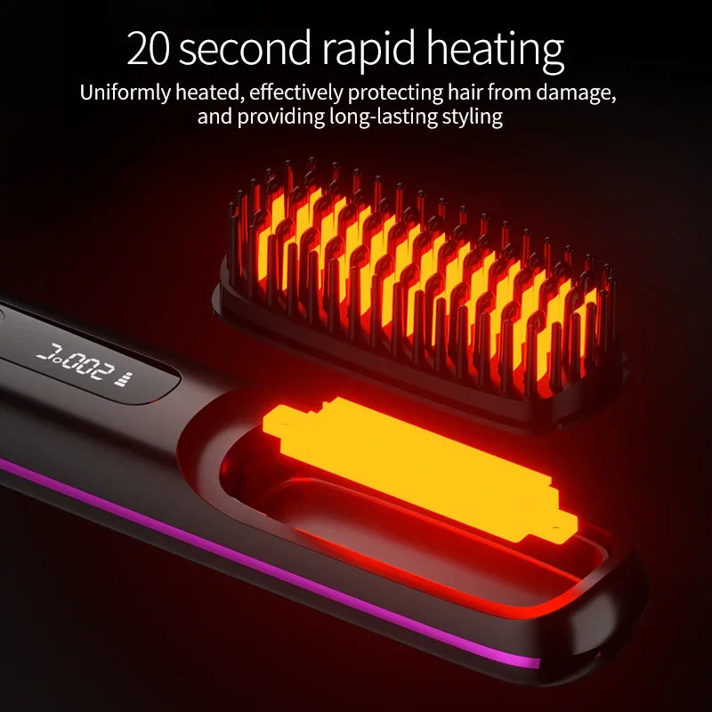 Glissara | Kabelloser Haarglätter | USB-Ladefunktion & LCD-Display | Keramik- & Ionentechnologie