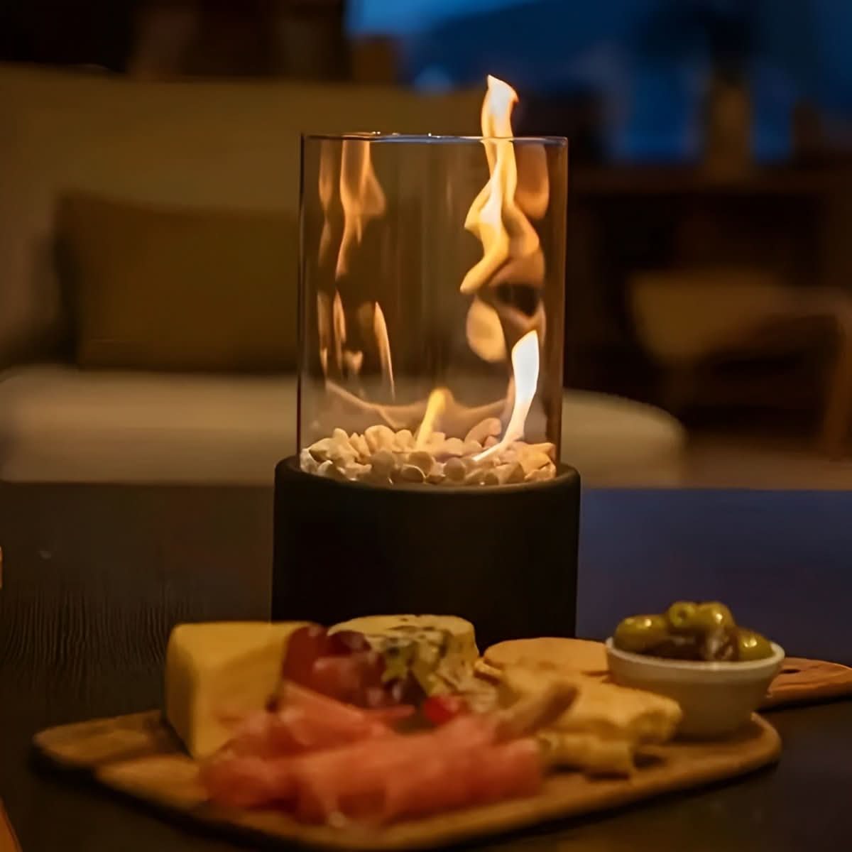 SleekFlame Tischkamin – Elegantes Tischfeuer für jede Atmosphäre
