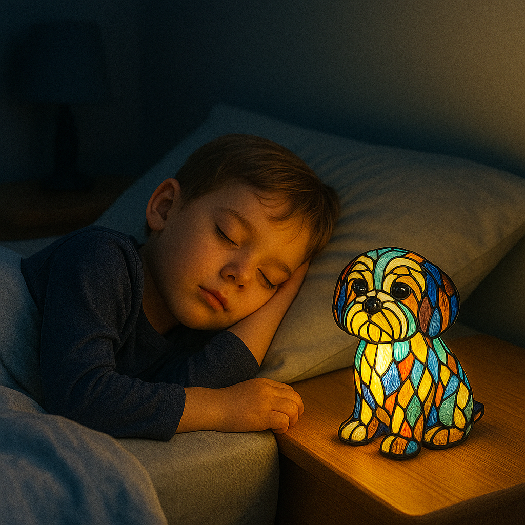 Licht Hund - handgefertigte Lampe, die Herzen zum Strahlen bringt