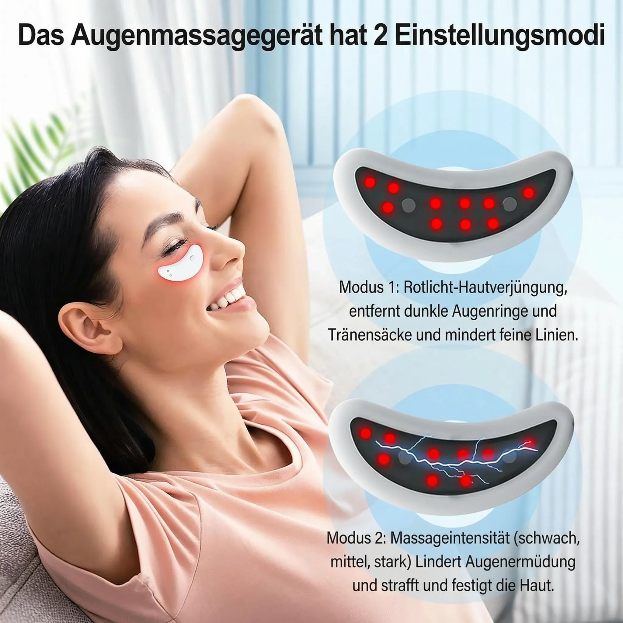 Gerät gegen Augenringe & Schwellungen durch Rotlichttherapie | Augenia
