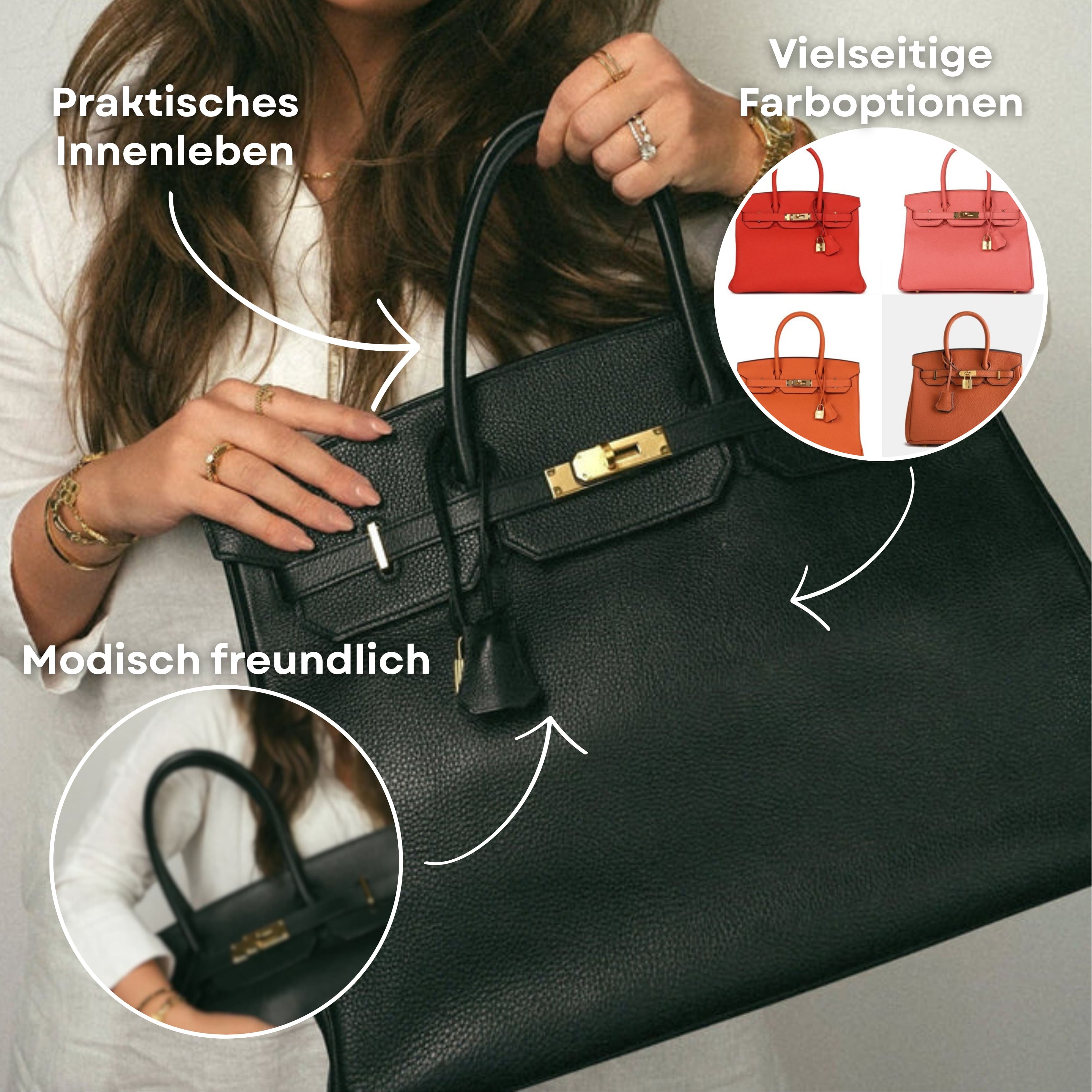 Handtasche für Frauen | Premium Leder Umhängetasche | Ledora