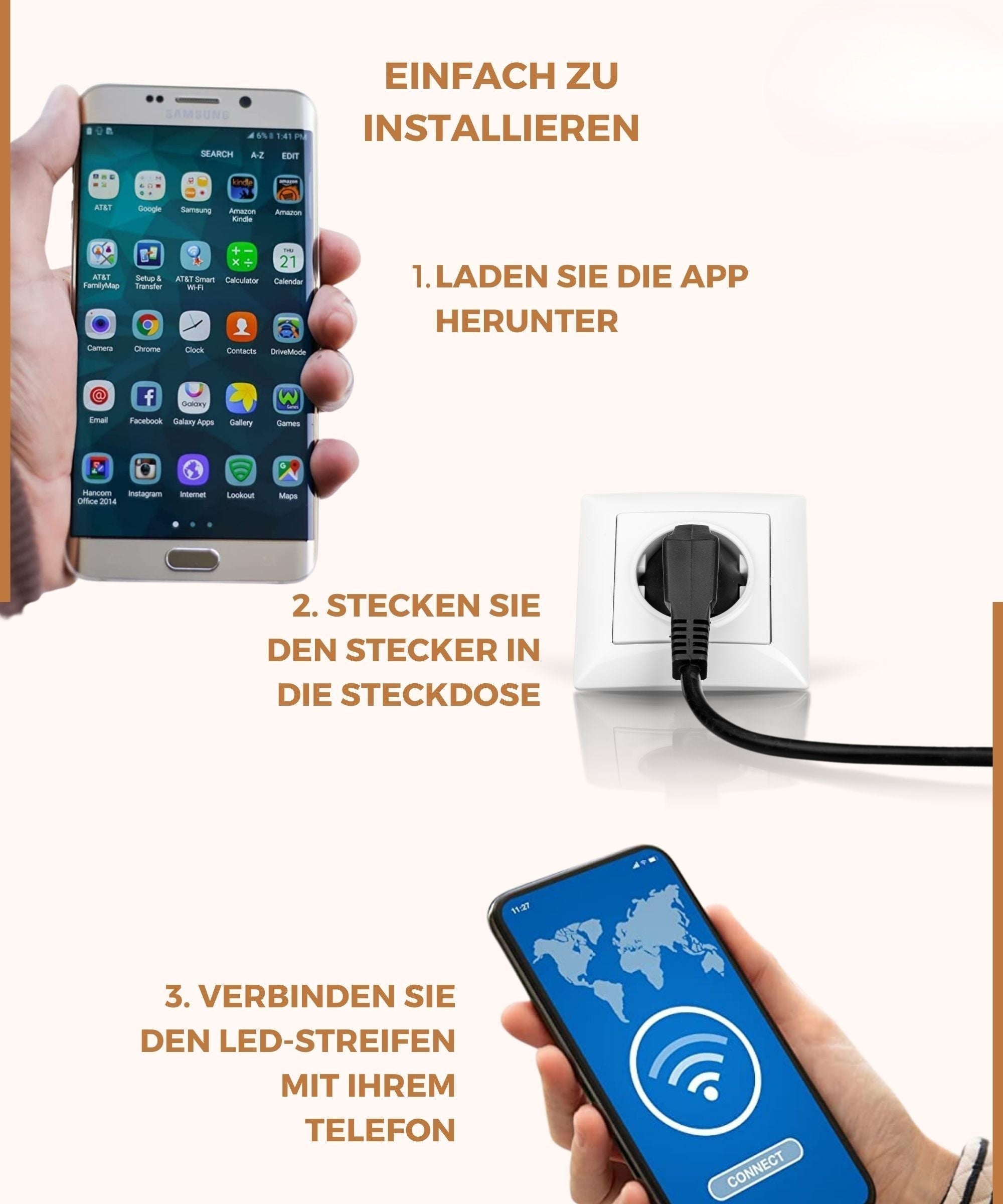 LED-Streifen 15 Meter | LED-Streifen mit App & Fernbedienung | LED-Beleuchtung | StreifLux