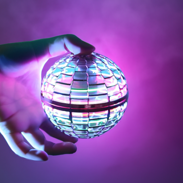 Flying Orb Ball | Aerodynamisches 360°-Fluggerät | Intelligente Kreiselstabilisierung | Stoßfeste Polypropylen-Struktur | USB-Schnellladung | LED-Effekte