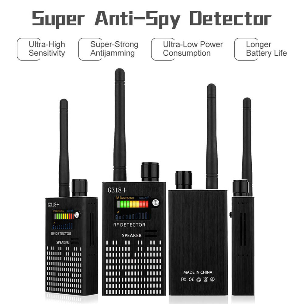 Spionagesignal-Wanzendetektor, HF-Detektor, versteckte Kamera, Laserlinse, GSM-GPS-Gerätefinder