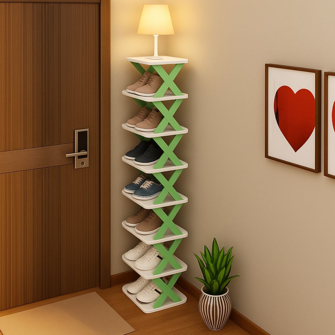 Schmaler Schuhregal | Schlanker Schuhorganizer | Hoch und platzsparend | ShoeTower
